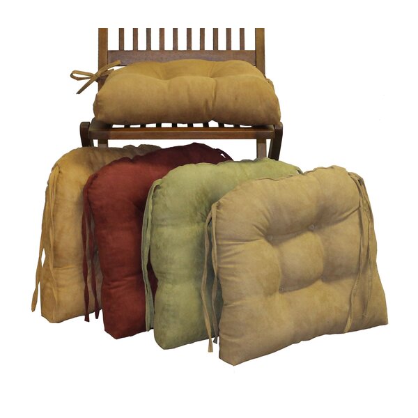 Charlton Home Microsuede Fabric Dining Chair Cushion & Reviews | Wayfair